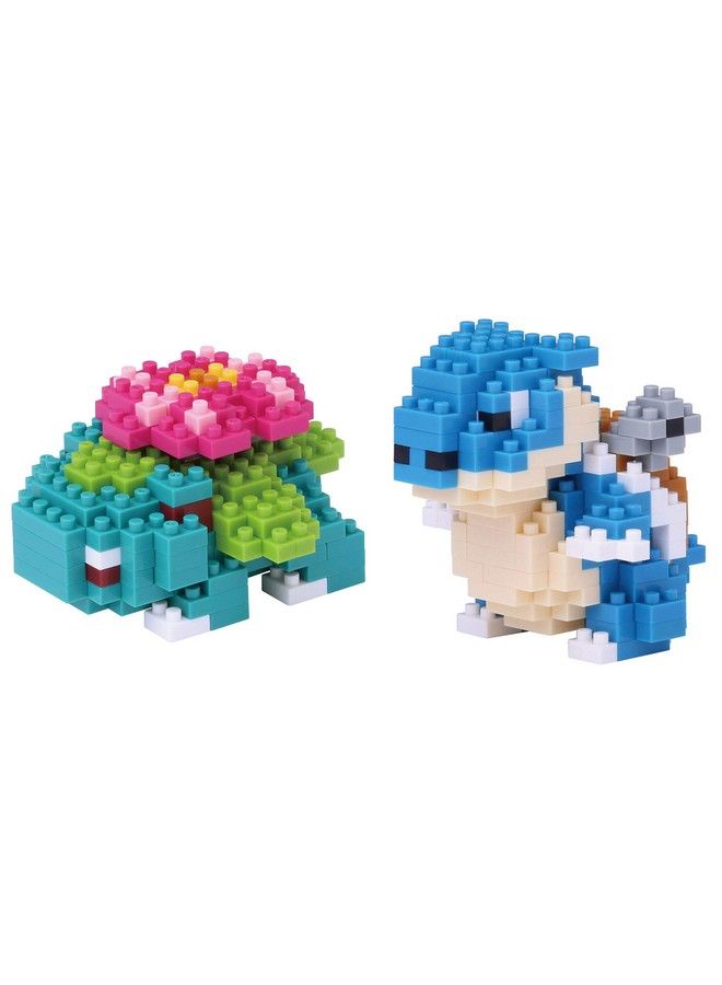 Nanoblock 2 Sets Bundle Venusaur (Fushigibana In Japan) And Blastoise (Kamex In Japan) Adjustable Pokemon Characters (Japan Import) - Image 2