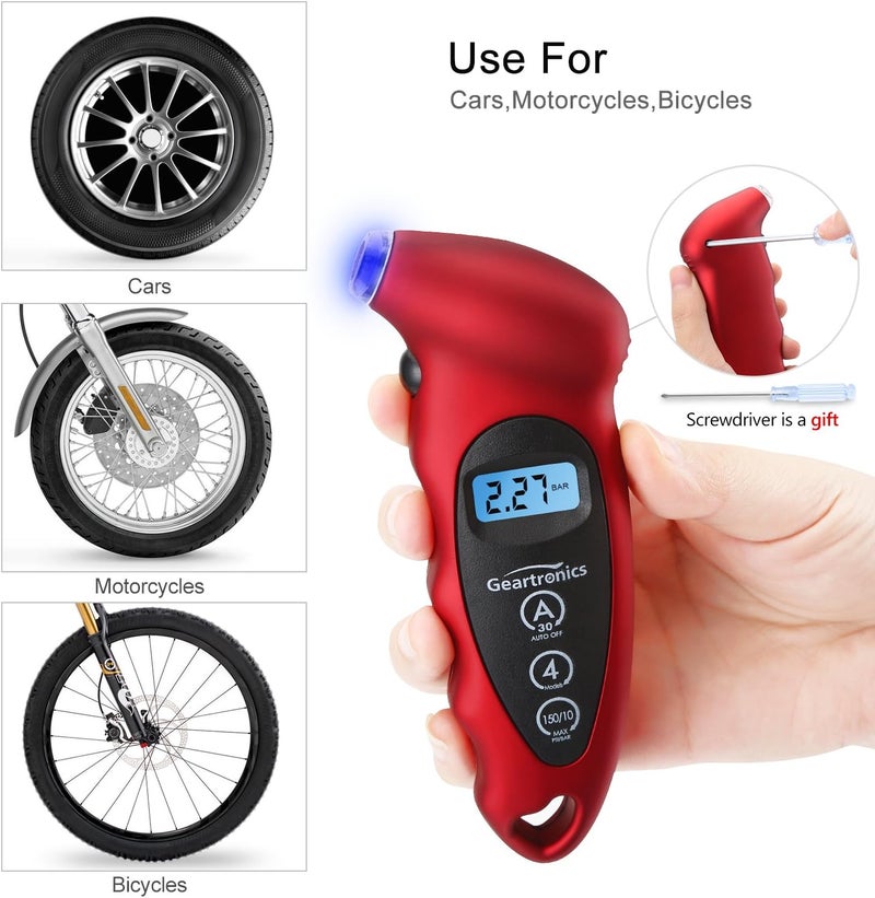 Geartronics Digital Tire Pressure Gauge - 2 Pack - Image 4