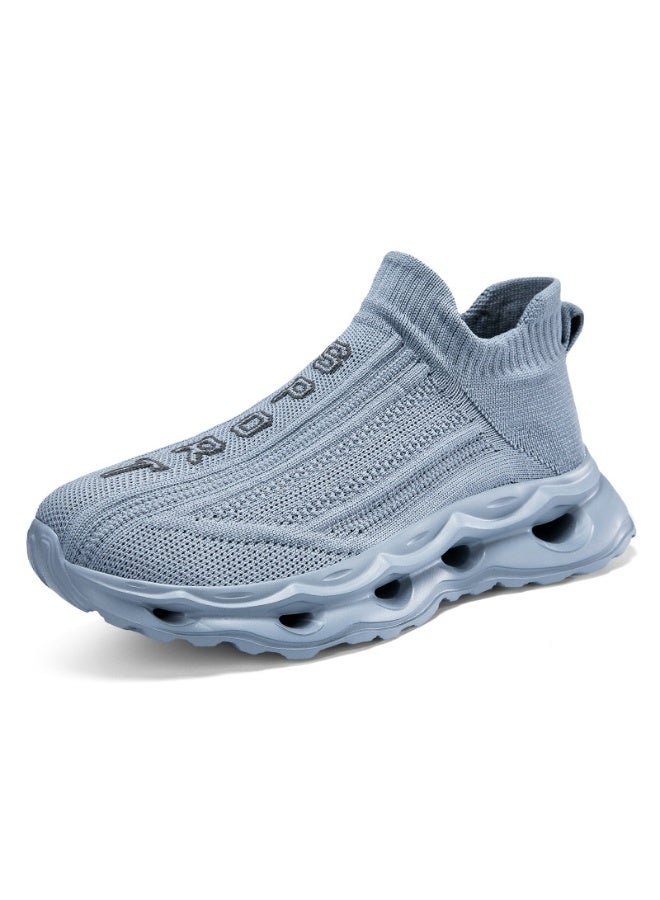 NIBEMINENT Classic Knit Couples Sneakers Lightweight High Top Socks Shoes Women Fashion Casual Slip-on Platform Men's Running Shoes - Image 1