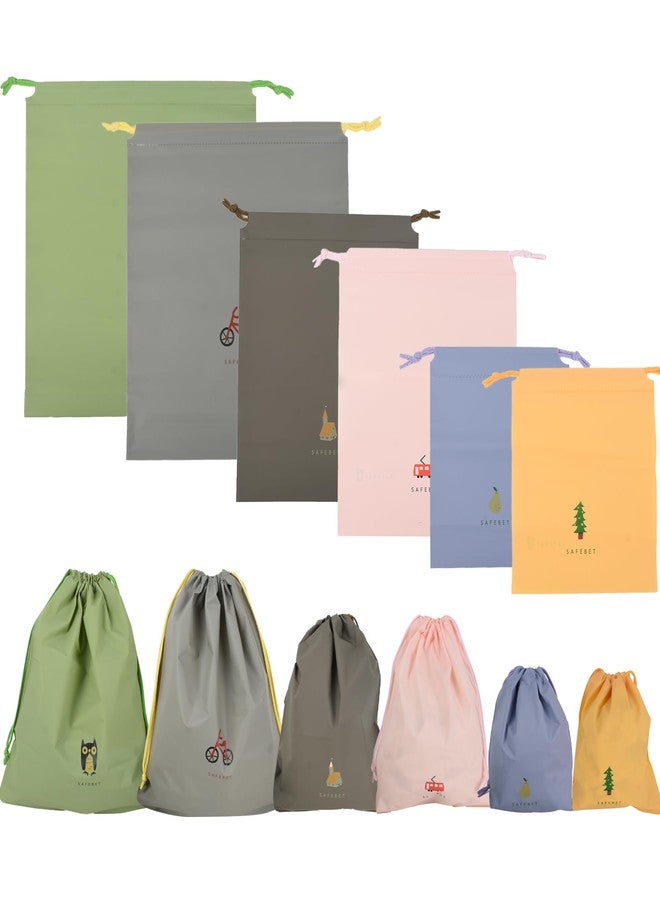 VIOCIWUO Waterproof Drawstring Bag, PE Plastic Storage Bag Organizing Bag for Sport Travel Organize Pouch for Clothing Shoes Toiletries 3 Sizes - Image 1