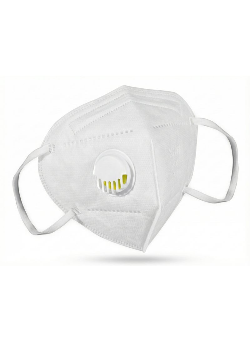 5 قطع من كمامة KN95 للوجه مع فلتر - حماية من 5 طبقات للاستخدام اليومي للبالغين، قابلة للتعديل ومريحة للتنفس للرجال والنساء - Image 1