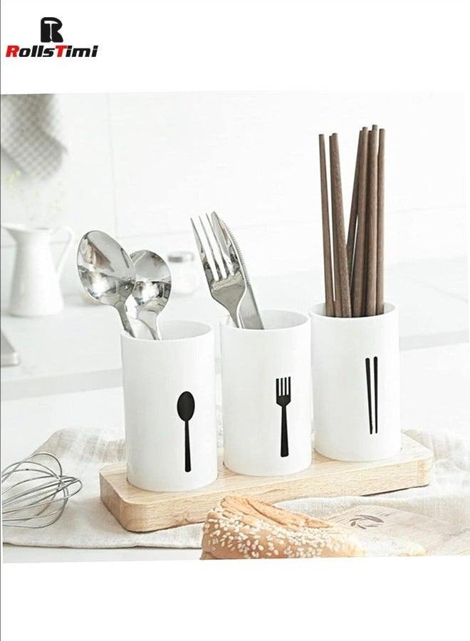 RollsTimi  3 Pieces of Tableware Storage Box, Can Be Used to Store Chopsticks, Spoons, Forks, Etc.  - Image 2