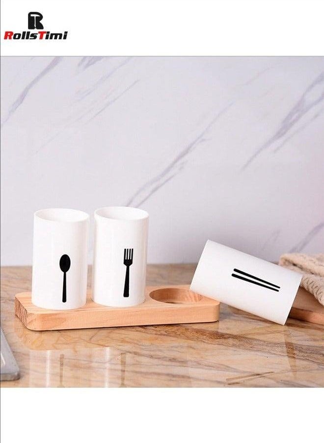 RollsTimi  3 Pieces of Tableware Storage Box, Can Be Used to Store Chopsticks, Spoons, Forks, Etc.  - Image 4