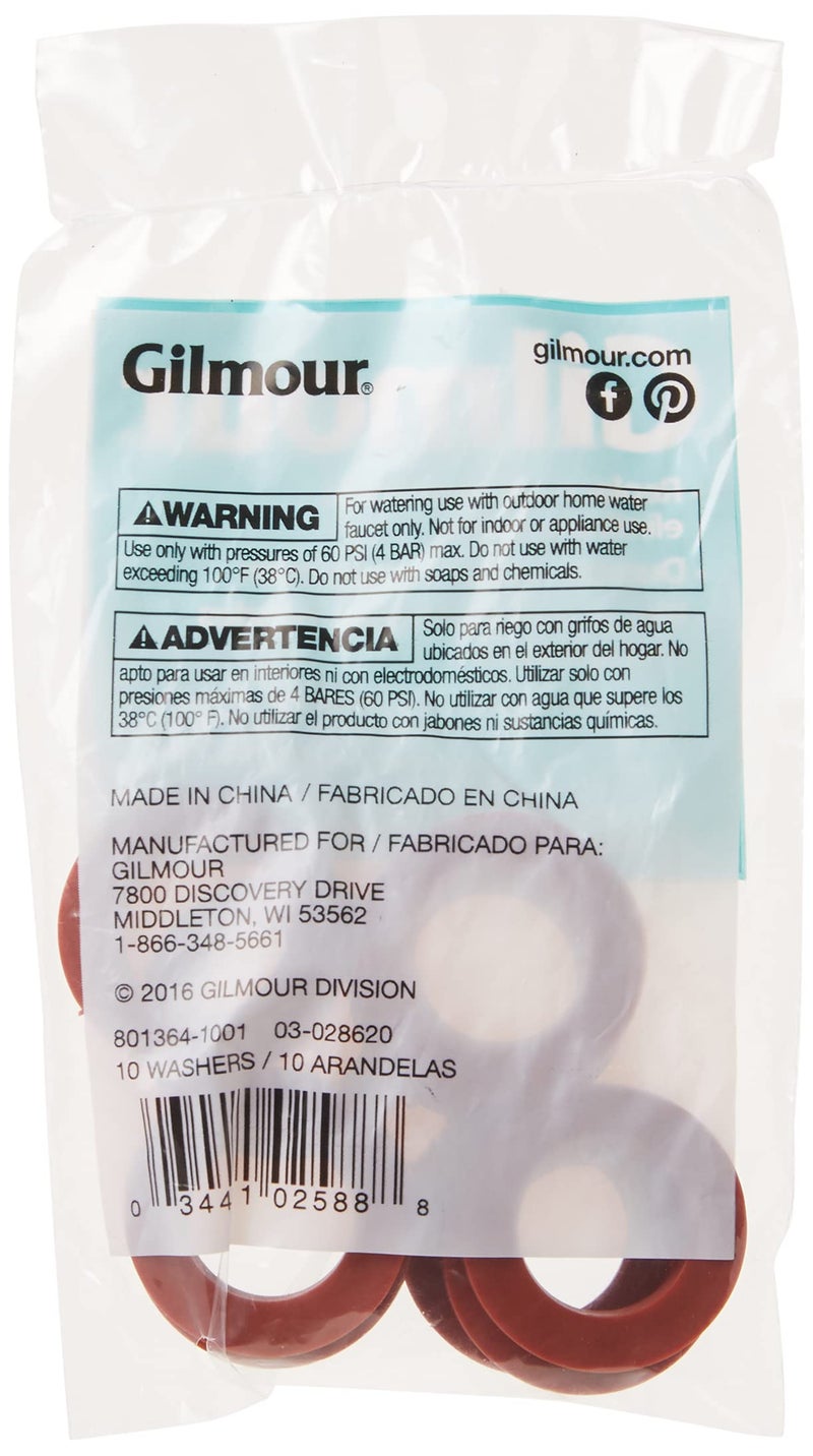 GILMOUR Rubber Hose Washers, 10 Washers Per Package - Image 3