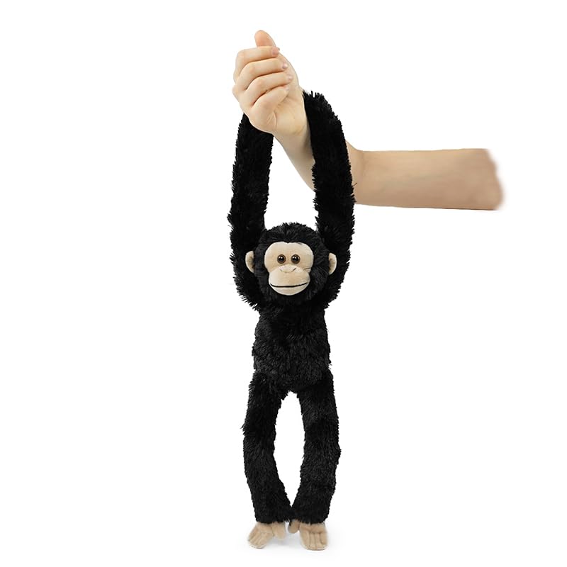 Hideekoog Stuffed Orangutans Toy Hanging Stuffed Animal, Hooks and Stuffed Monkey Animals with Rings for Kids, Gifts for Boys and Girls Hanging 20inches - Image 1