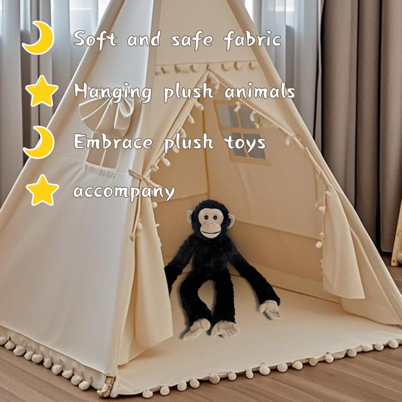 Hideekoog Stuffed Orangutans Toy Hanging Stuffed Animal, Hooks and Stuffed Monkey Animals with Rings for Kids, Gifts for Boys and Girls Hanging 20inches - Image 4