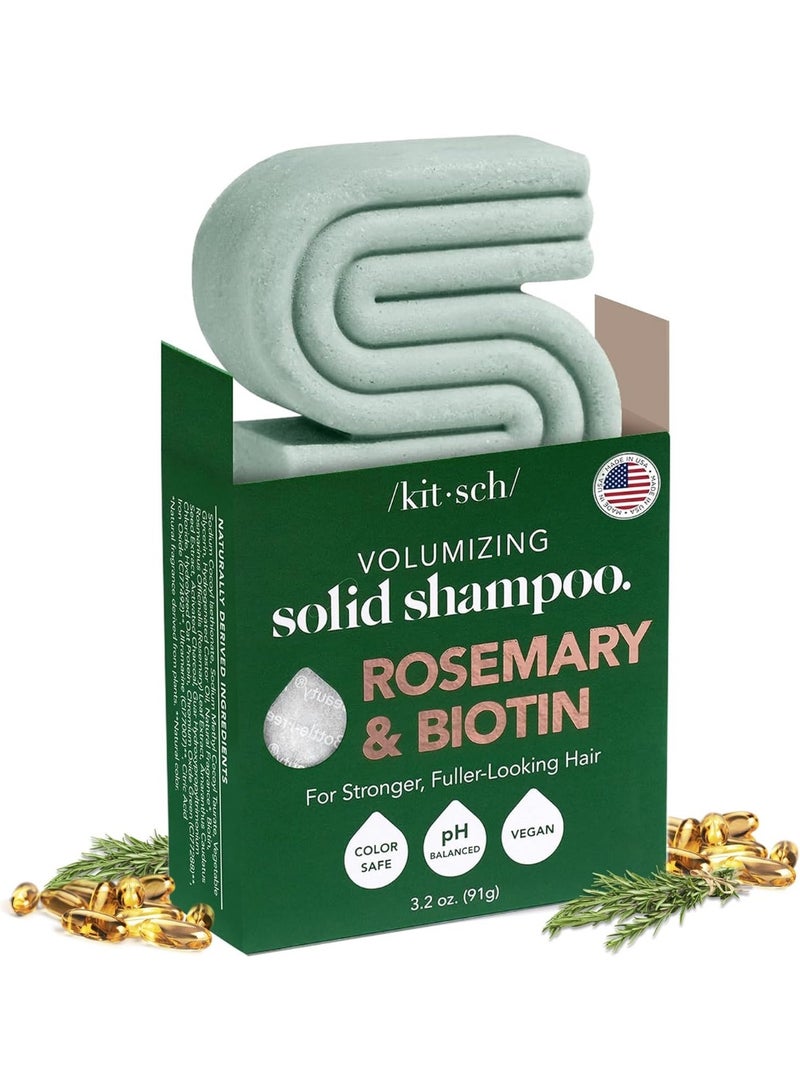Kitsch Rosemary & Biotin Volumizing Natural Shampoo Bar | Strengthening & Thickening Shampoo for All Hair Types, Made in USA, Vegan, Paraben Sulfate & Cruelty Free Soap - Image 1