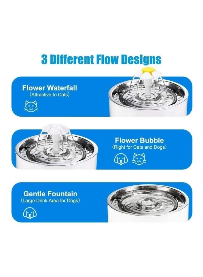 Generic 3 Modes USB Stainless Steel Pet Drinking Fountain Water Dispenser 2.5L Automatic Smart Silent Pet Water Dispenser with LED Light Suitable for Cats and Dogs and other pets  - Image 3
