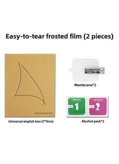 Applicable AppleWatch 9 Protective Film Apple Watch Film I8 Curved Surface HD Hydrated Film 45SE Frosted Soft Film-Color:Easy-to-tear Frosted Film (2-piece Set)-Dimensions:Iwatch*42mm (1/2/3 Generation)