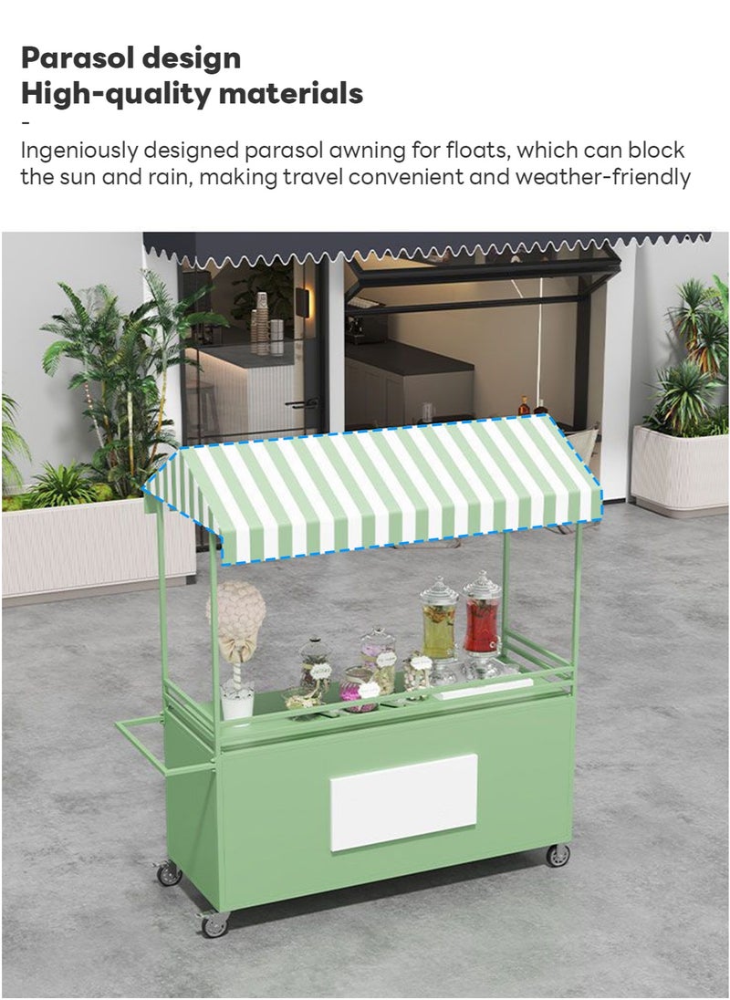 Sharpdo - Outdoor Event Catering Carts Street Stall Carts 100*60*190cm - Image 1