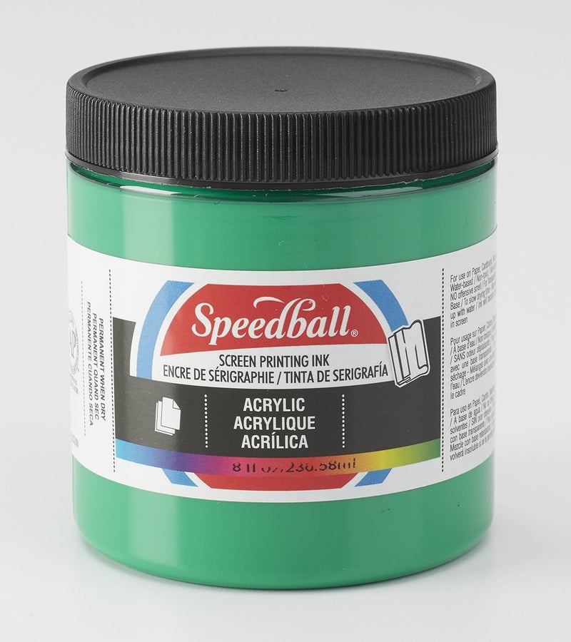 Speedball Acrylic Screen Printing Ink - Emerald Green, 8 oz