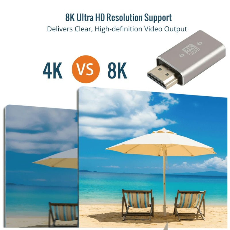 Tecmojo 8K HDMI Adapter, HDMI 2.1 Male to Female Extension Adapter, Support 8K@60Hz / 4K@120Hz for Laptop, PC, Monitor, Projector, Roku TV, 1 Pack - Image 5