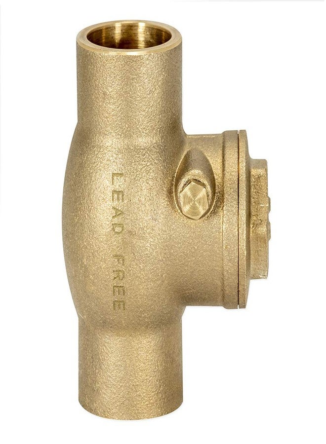 Eastman Brass Swing Check Valve, 3/4 Inch Copper Sweat, Brass Plumbing Fitting, 20443LF - Image 2