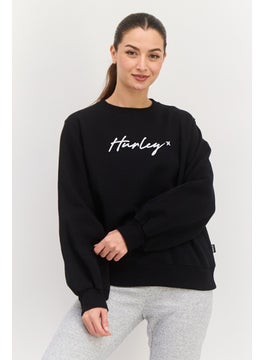 Women Sportswear Fit Long Sleeve Outdoor Sweatshirt, Black