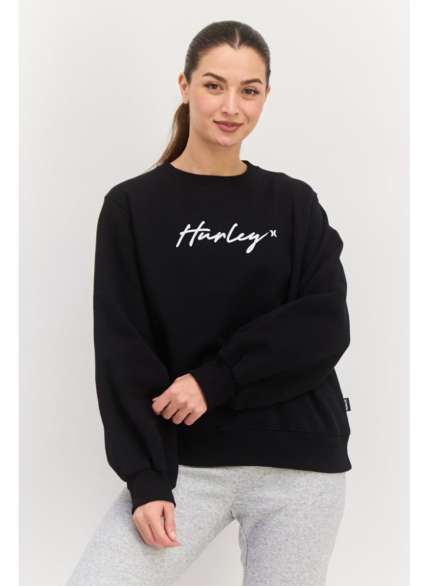 Hurley - Women Sportswear Fit Long Sleeve Outdoor Sweatshirt, Black - Image 1