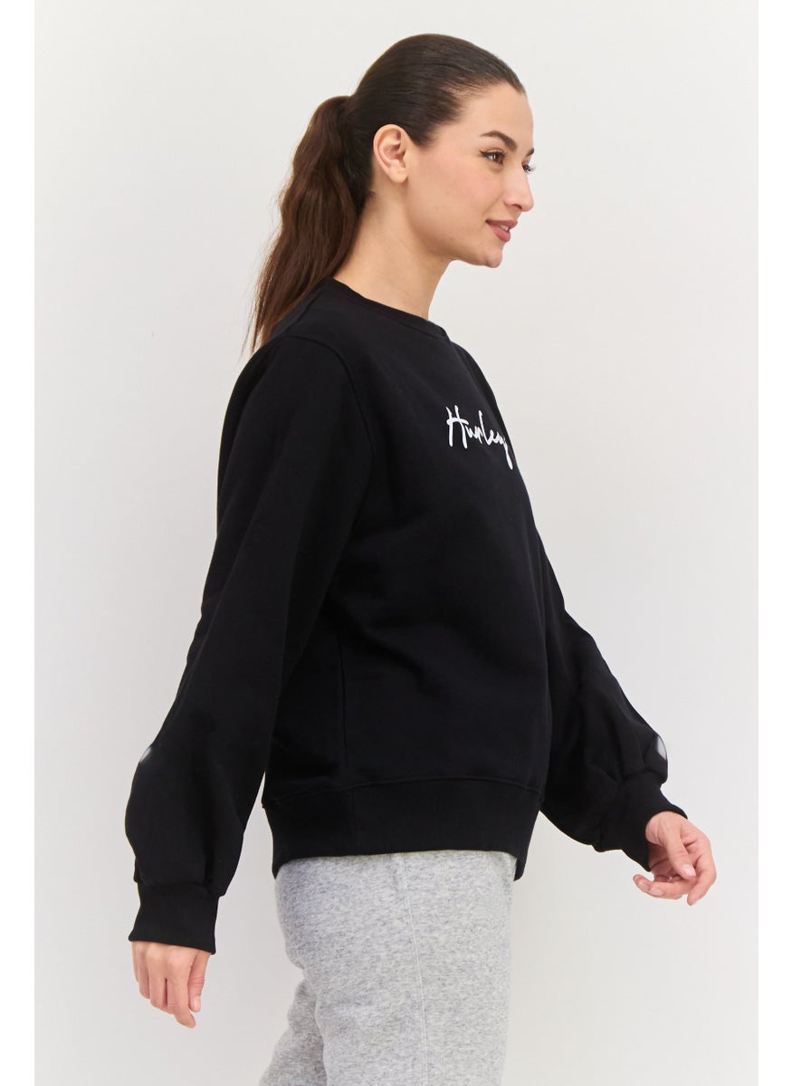 Hurley - Women Sportswear Fit Long Sleeve Outdoor Sweatshirt, Black - Image 1