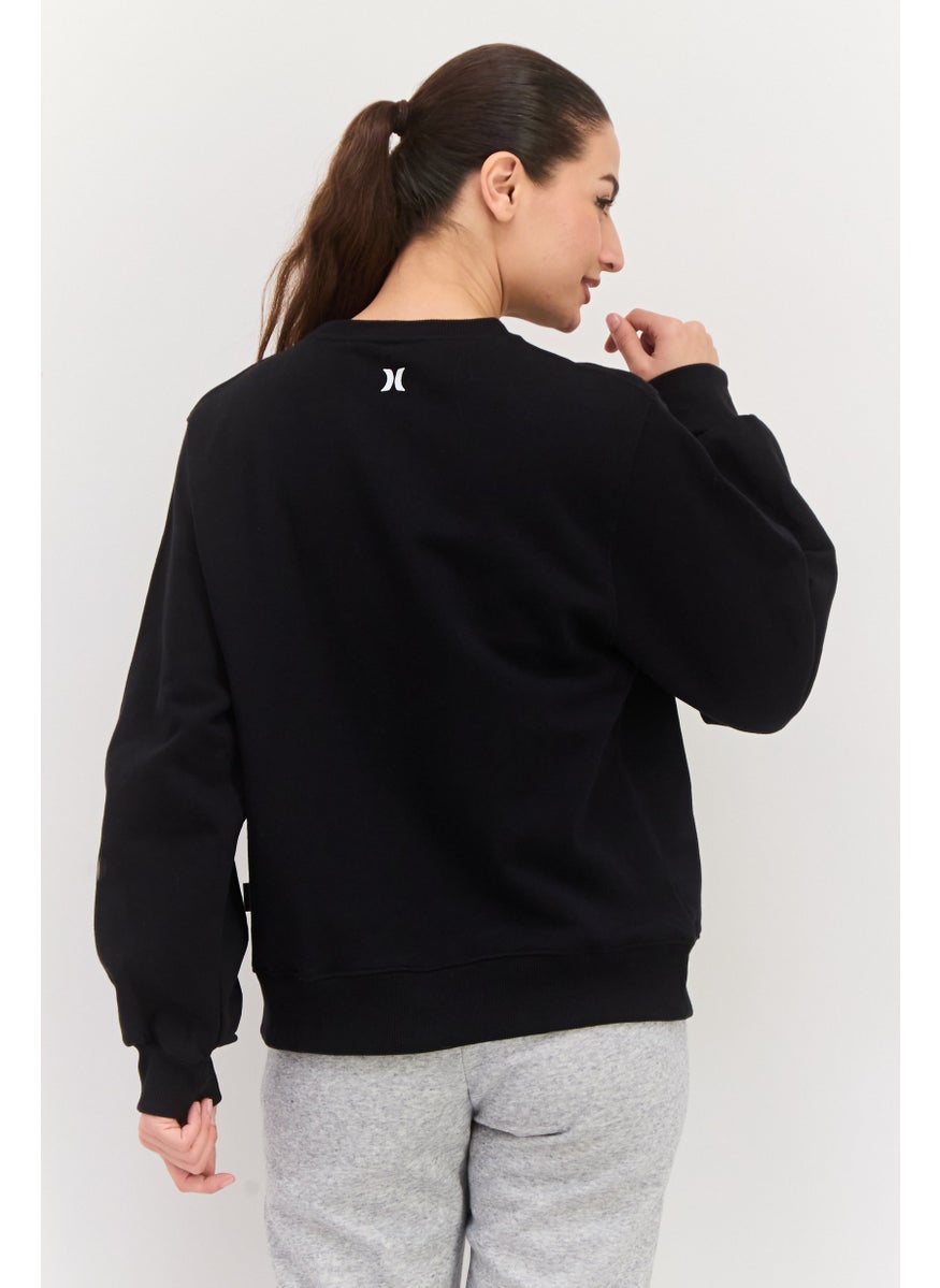 Hurley - Women Sportswear Fit Long Sleeve Outdoor Sweatshirt, Black - Image 1