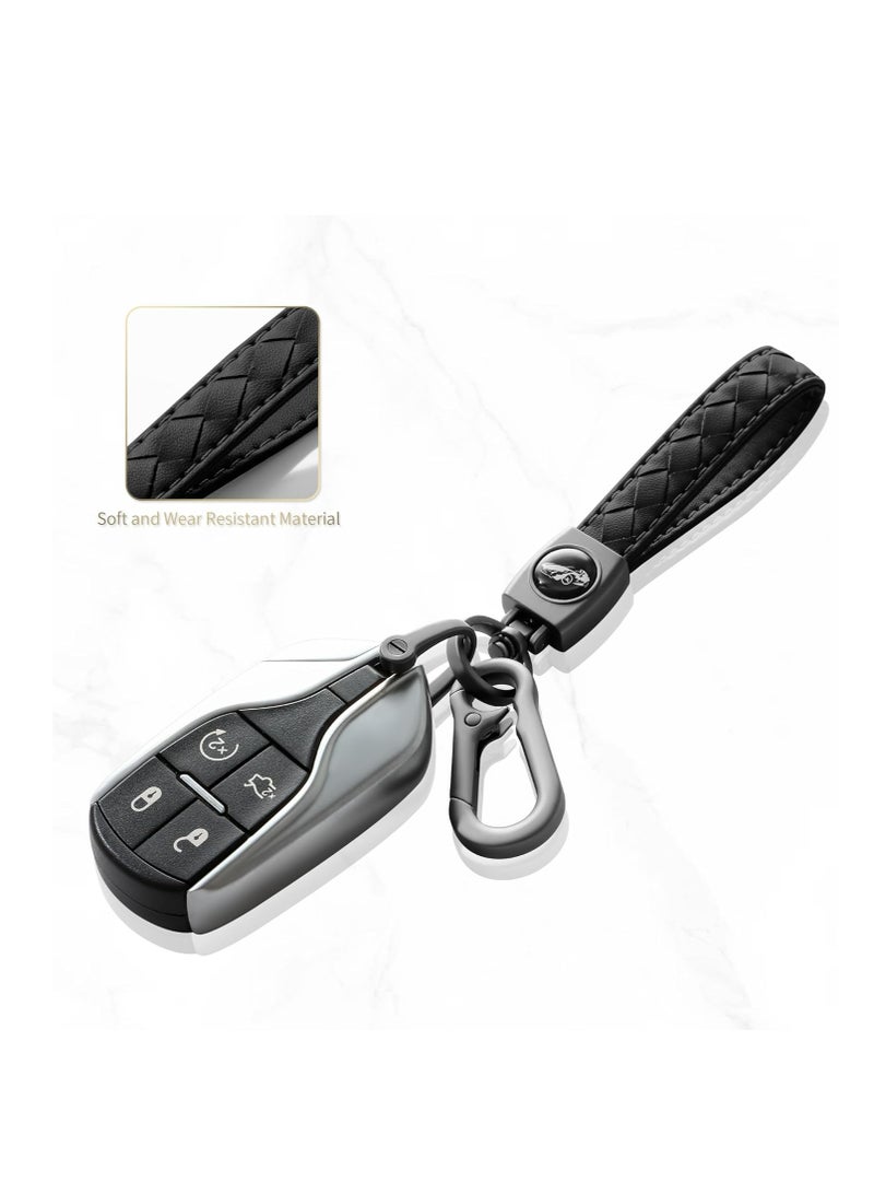 Loquat Carabiner Keychain, Universal Heavy Duty Woven Handmade Leather Key Chain for Men and Women - Image 3