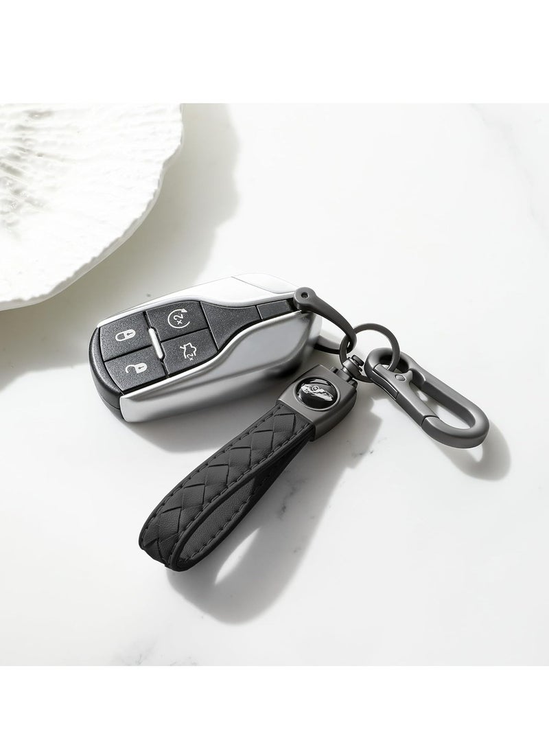 Loquat Carabiner Keychain, Universal Heavy Duty Woven Handmade Leather Key Chain for Men and Women - Image 4