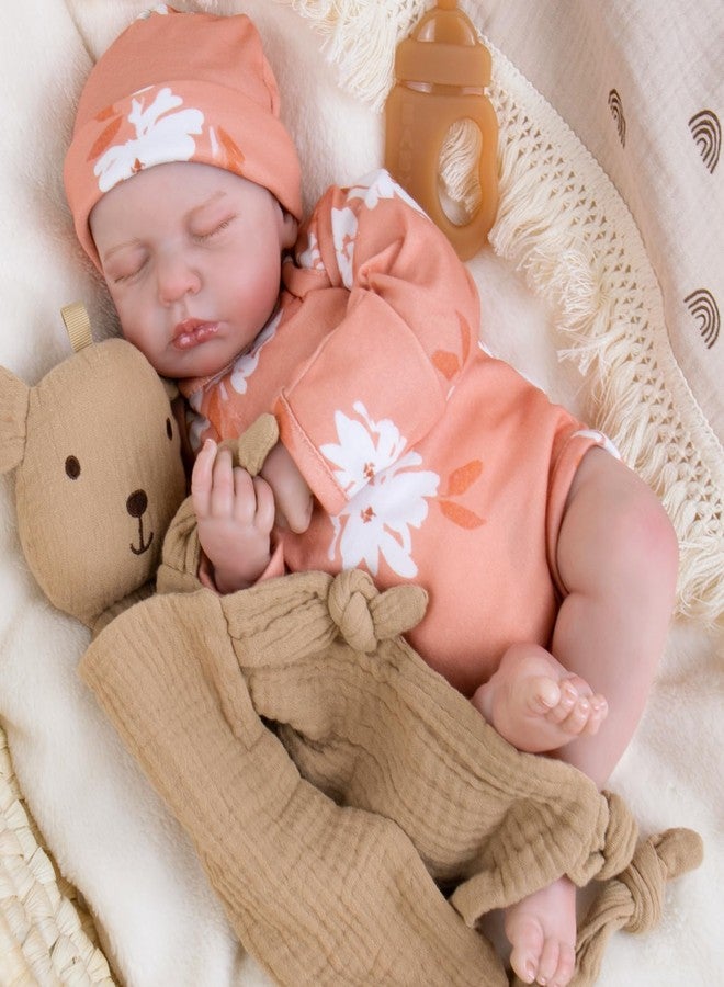 Aori Reborn Baby Dolls Realistic Lifelike Reborn Dolls 20 Inch Weighted Newborn Girl Doll with Cloth Body and Sleeping Eyes for Girls Age 3 and Gift Giving - Image 2
