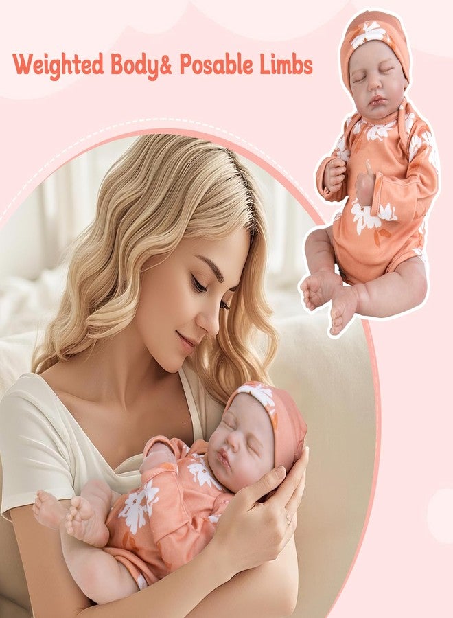 Aori Reborn Baby Dolls Realistic Lifelike Reborn Dolls 20 Inch Weighted Newborn Girl Doll with Cloth Body and Sleeping Eyes for Girls Age 3 and Gift Giving - Image 3