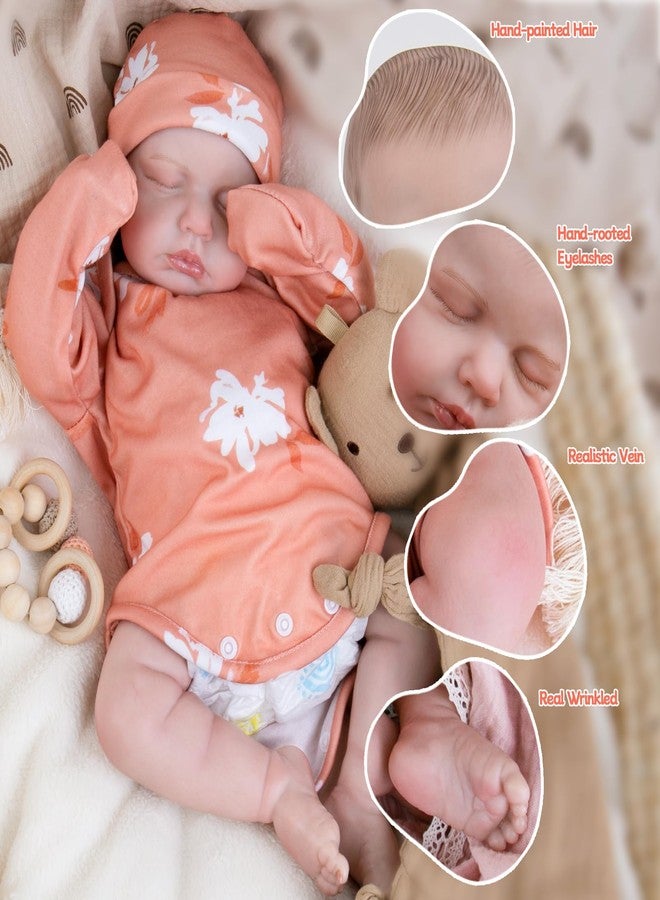 Aori Reborn Baby Dolls Realistic Lifelike Reborn Dolls 20 Inch Weighted Newborn Girl Doll with Cloth Body and Sleeping Eyes for Girls Age 3 and Gift Giving - Image 4