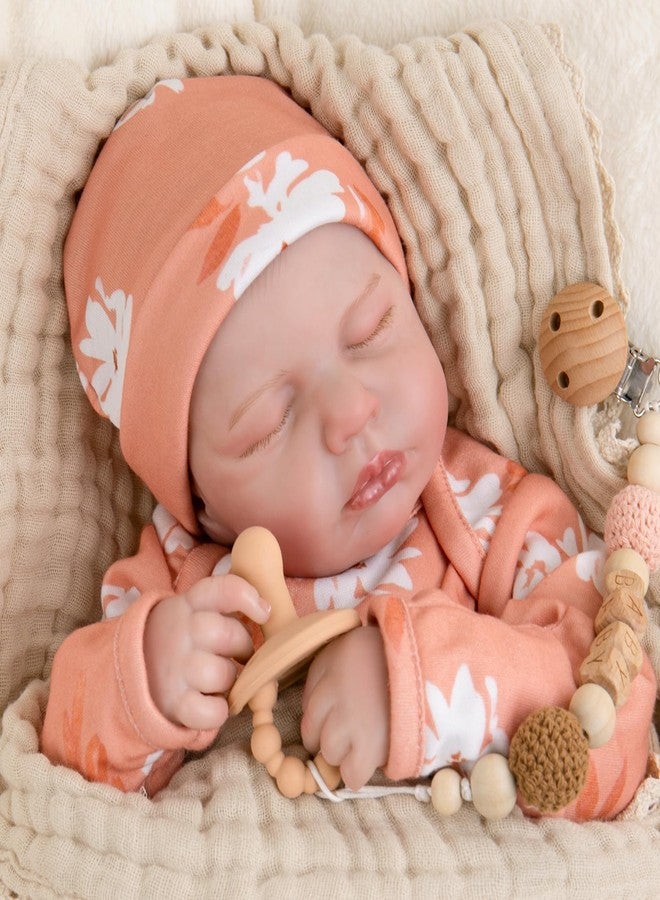 Aori Reborn Baby Dolls Realistic Lifelike Reborn Dolls 20 Inch Weighted Newborn Girl Doll with Cloth Body and Sleeping Eyes for Girls Age 3 and Gift Giving - Image 1