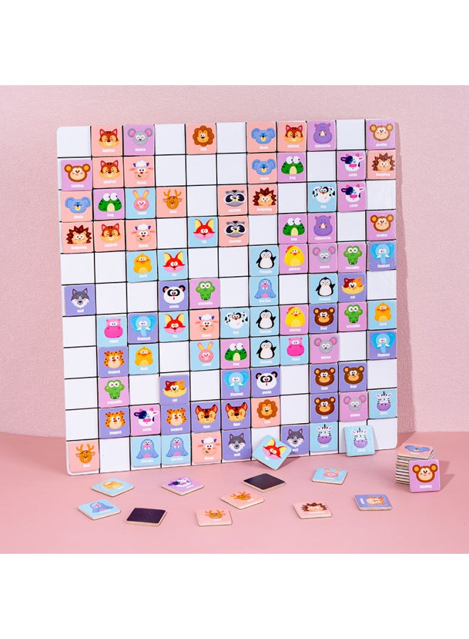 Wooden Magnetic Lianliankan Opposite Touch Concentration Logical Thinking Training Early Education Educational Puzzle Entertainment Children's Toys-Color:Magnetic Fun ~ Traffic - Image 5