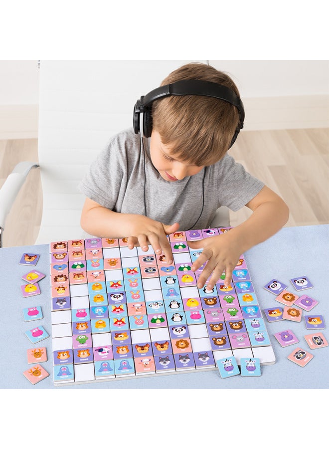 Wooden Magnetic Lianliankan Opposite Touch Concentration Logical Thinking Training Early Education Educational Puzzle Entertainment Children's Toys-Color:Magnetic Fun ~ Traffic - Image 4