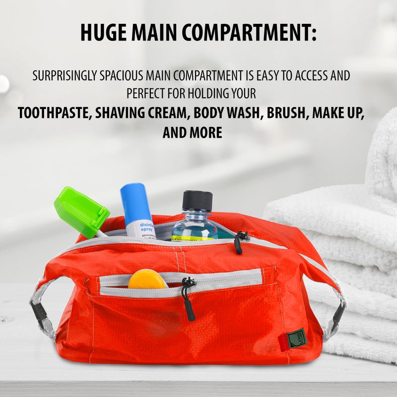Lewis N. Clark Lewis N Clark Electrolight Toiletry Kit for Travel, Gym, Bathroom, TSA Approved Waterproof Toiletry Bag with Hanging Straps and Non-Slip Bottom - Image 4