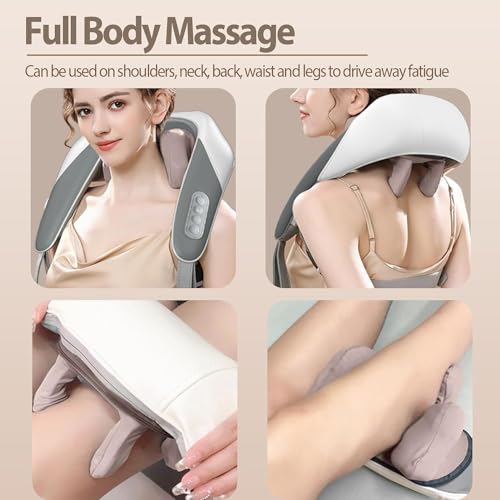 MOKRUSH Neck and Back Massager, with Heating, Body Massager for Body Aches and Pains Relief, Electric Wearable 5D Cervical Neck Massage Machine for Deep Tissue Back, Shoulders, Waist and Legs - 6 Month Warranty - Image 4