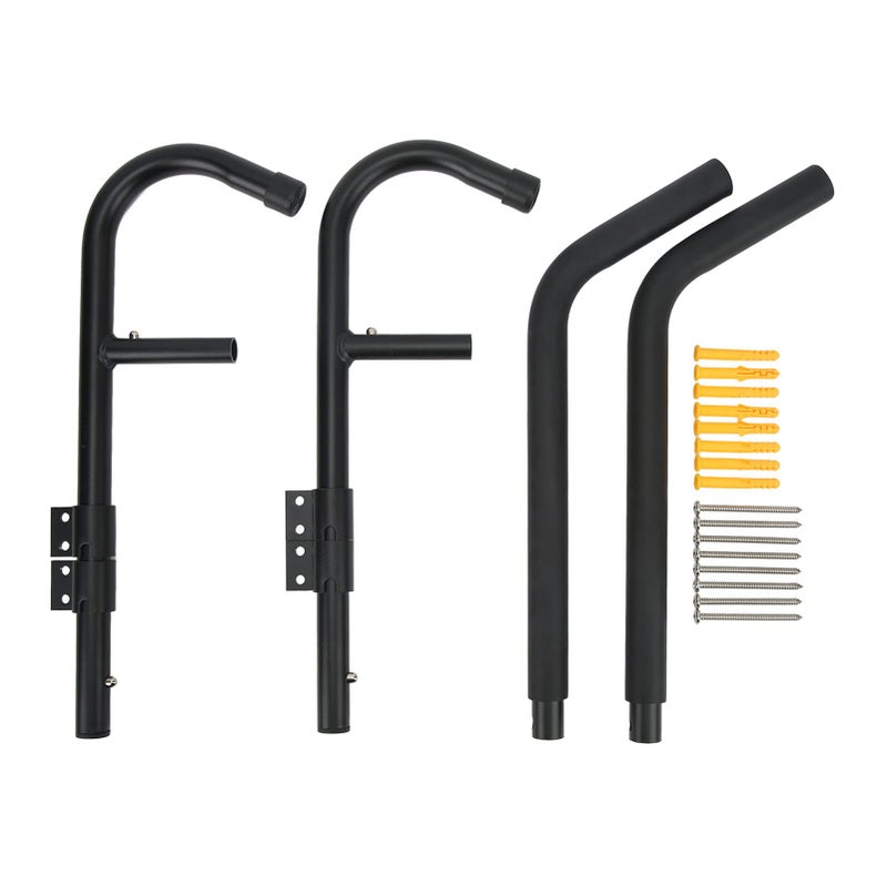 Folding Rotatable 90 Degree Kayak Storage Rack Iron Rubber Surfboard Wall Mount for Garage - Image 2