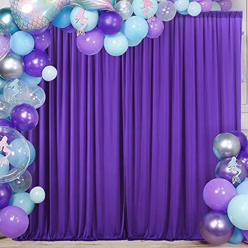 Boltove® Purple Wrinkle Free Decoration Backdrop Curtain Drapes Purple Backdrop Panels Background for Photography Wedding Parties Birthday Anniversary Function | Set of 2 | - Image 2
