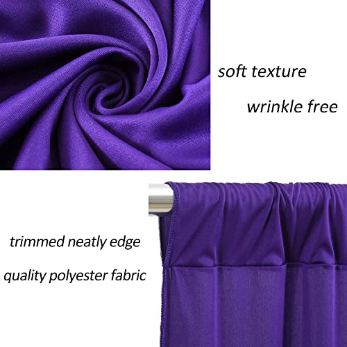 Boltove® Purple Wrinkle Free Decoration Backdrop Curtain Drapes Purple Backdrop Panels Background for Photography Wedding Parties Birthday Anniversary Function | Set of 2 | - Image 4