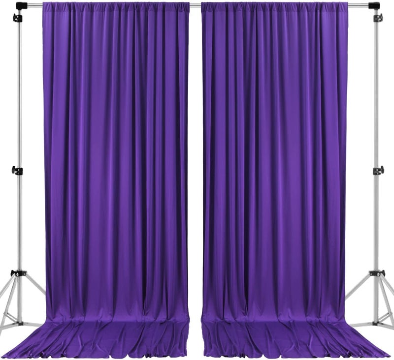 Boltove® Purple Wrinkle Free Decoration Backdrop Curtain Drapes Purple Backdrop Panels Background for Photography Wedding Parties Birthday Anniversary Function | Set of 2 | - Image 5