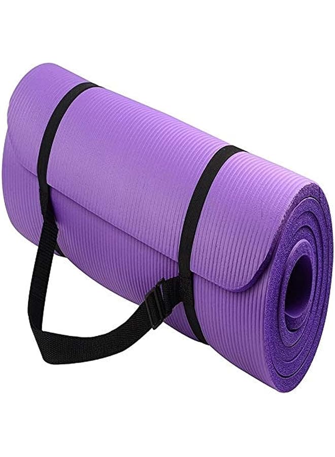 Generic Yoga Mat Sports Yoga Mat Multifunctional Yoga Mat Sling Strap Elastic Non-Slip Fitness Gym Belt For Sports Exercise 6 Colors,Color:Purple (Color : Purple) 