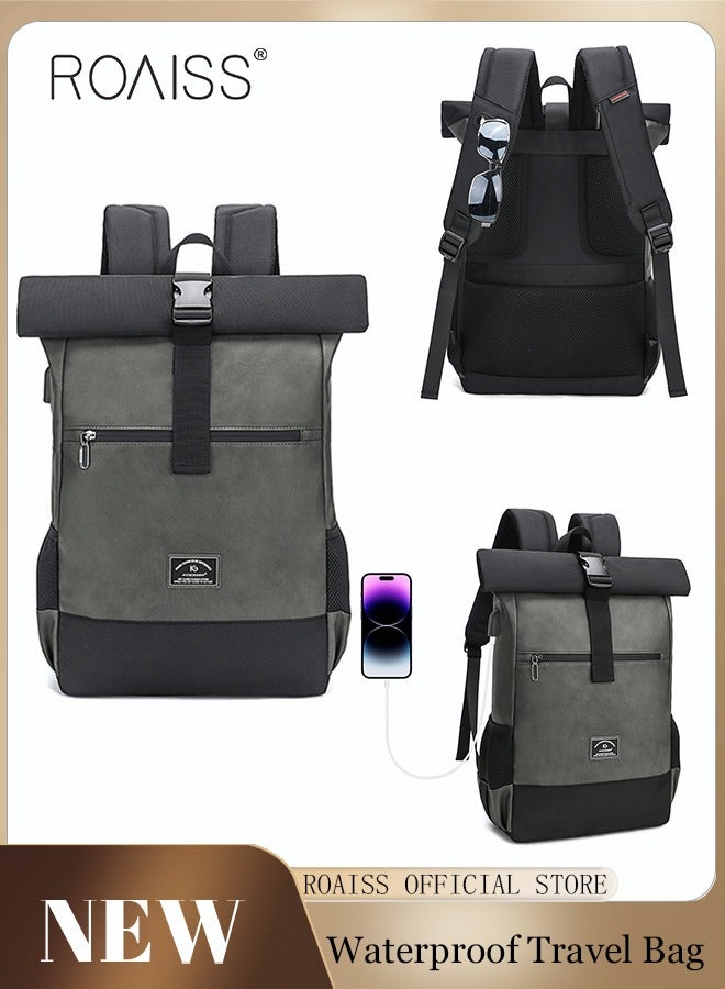 roaiss Functional Backpack for Men Light Business Style Large Capacity Design Short Distance Travel Bag Waterproof and Wear Resistant 156 Inch Computer Bag  - Image 2