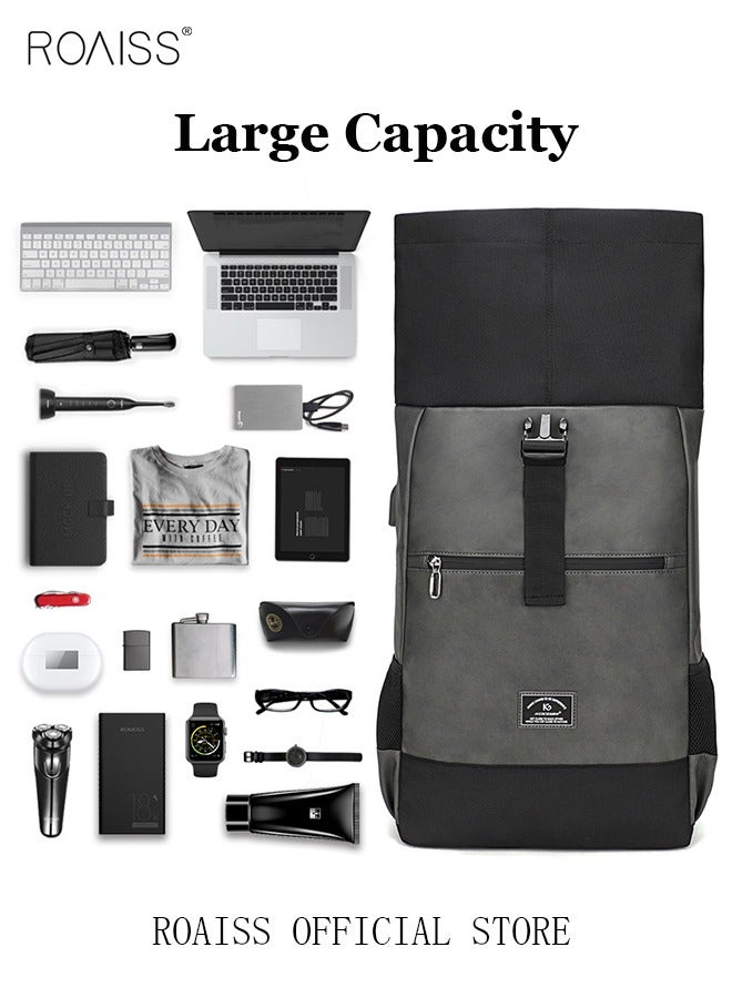 roaiss Functional Backpack for Men Light Business Style Large Capacity Design Short Distance Travel Bag Waterproof and Wear Resistant 156 Inch Computer Bag  - Image 4
