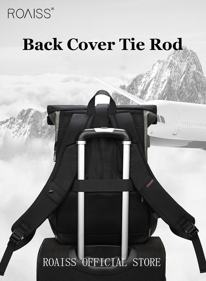 roaiss Functional Backpack for Men Light Business Style Large Capacity Design Short Distance Travel Bag Waterproof and Wear Resistant 156 Inch Computer Bag  - Image 5