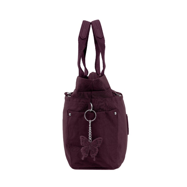 مجموعة كابريس حقيبة كتف صغيرة للجنسين – بلون البرقوق الأحمر، نايلون مقاوم للماء، سعة 9.5 لتر - Image 4