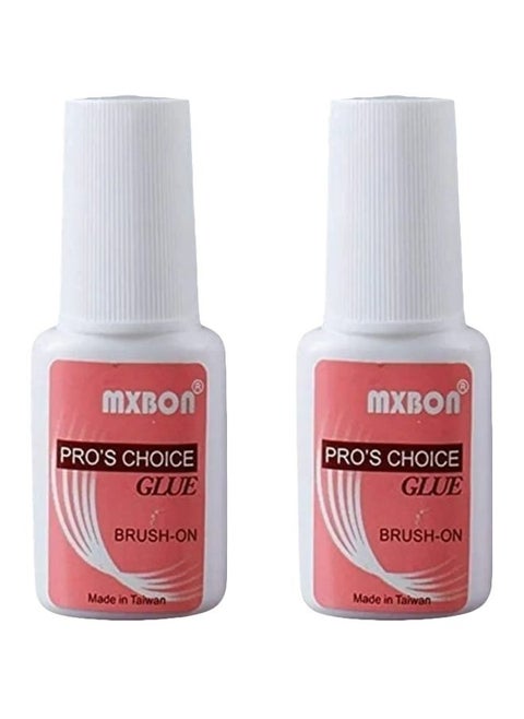 Set of 2  Mxbon Professional Brush-on Nail Glue Clear