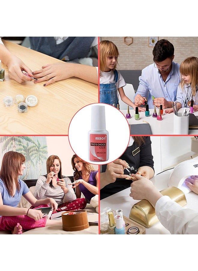 Set of 2  Mxbon Professional Brush-on Nail Glue Clear