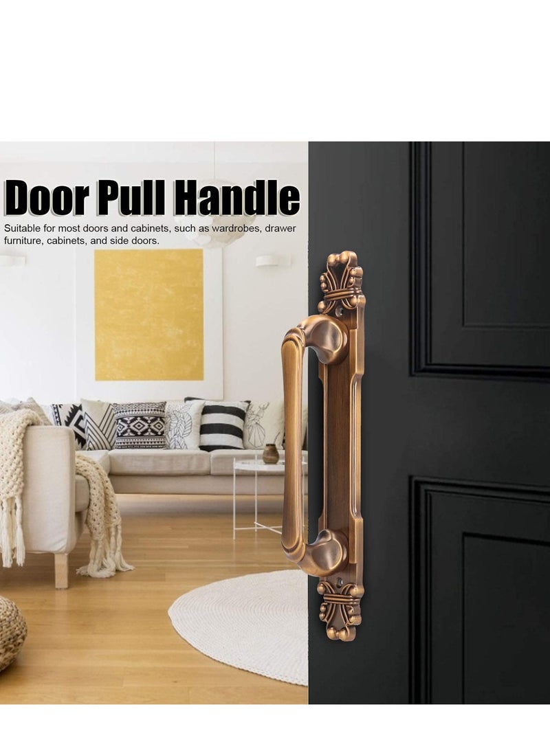 Excefore Vintage Door Handle, European Style Door Pull Handle, Antique Door Handles with Back Plate, Rustic Barn Door Grab, Gates, Sheds, Garages, Sliding Barn Doors (11x1.7x2.2inch)  - Image 2