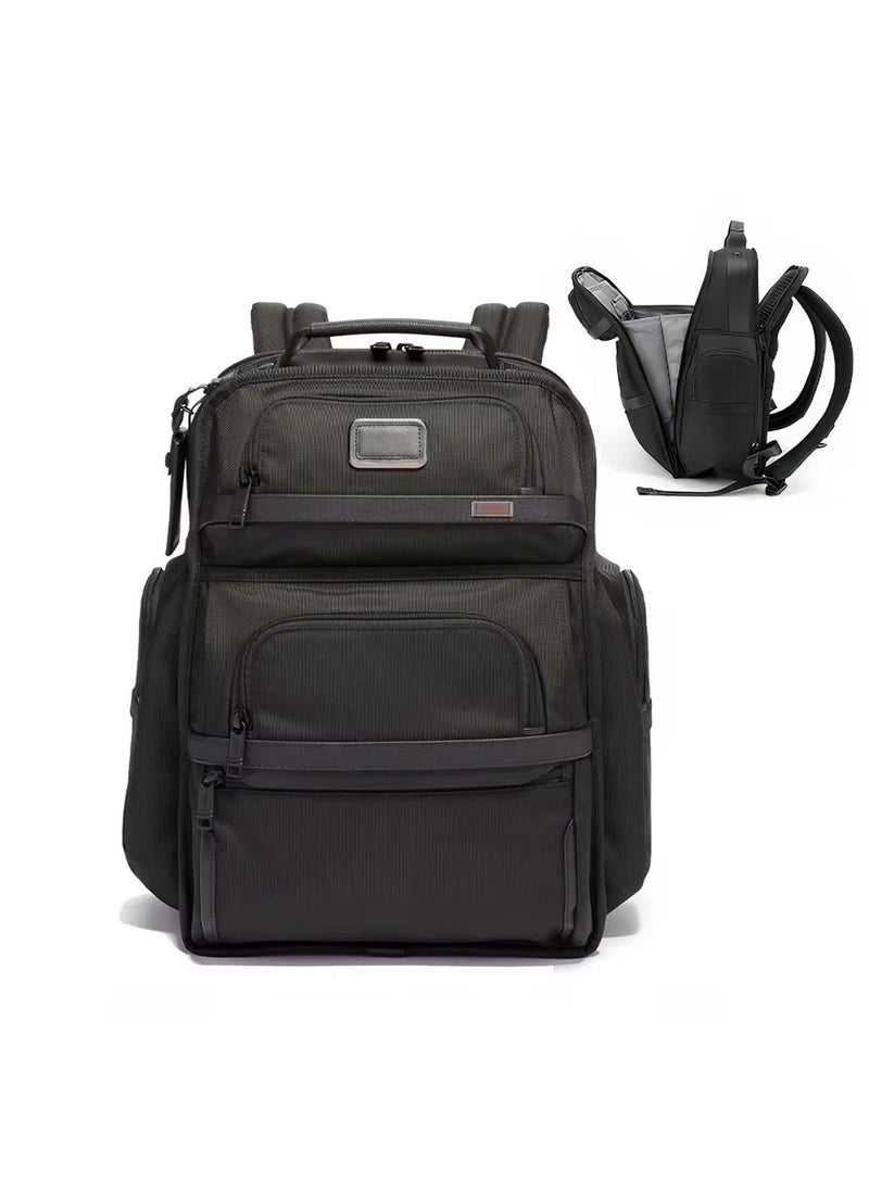 TUMI Alpha 3 Men's Slim Solutions Brief Pack Laptop Tablet Business bag Backpack,Classic Ballistic Nylon， Black，One Size - Image 1