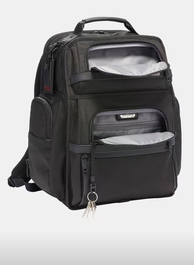 TUMI Alpha 3 Men's Slim Solutions Brief Pack Laptop Tablet Business bag Backpack,Classic Ballistic Nylon， Black，One Size - Image 3