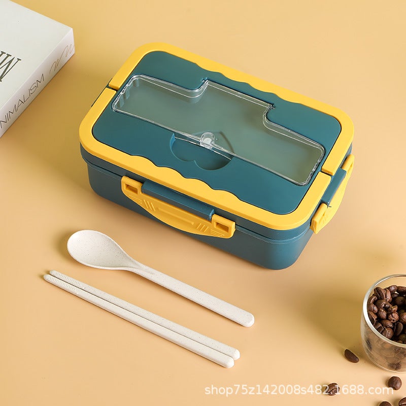 Wheat Straw Bento Box Microwaveable Leakproof Dark green 