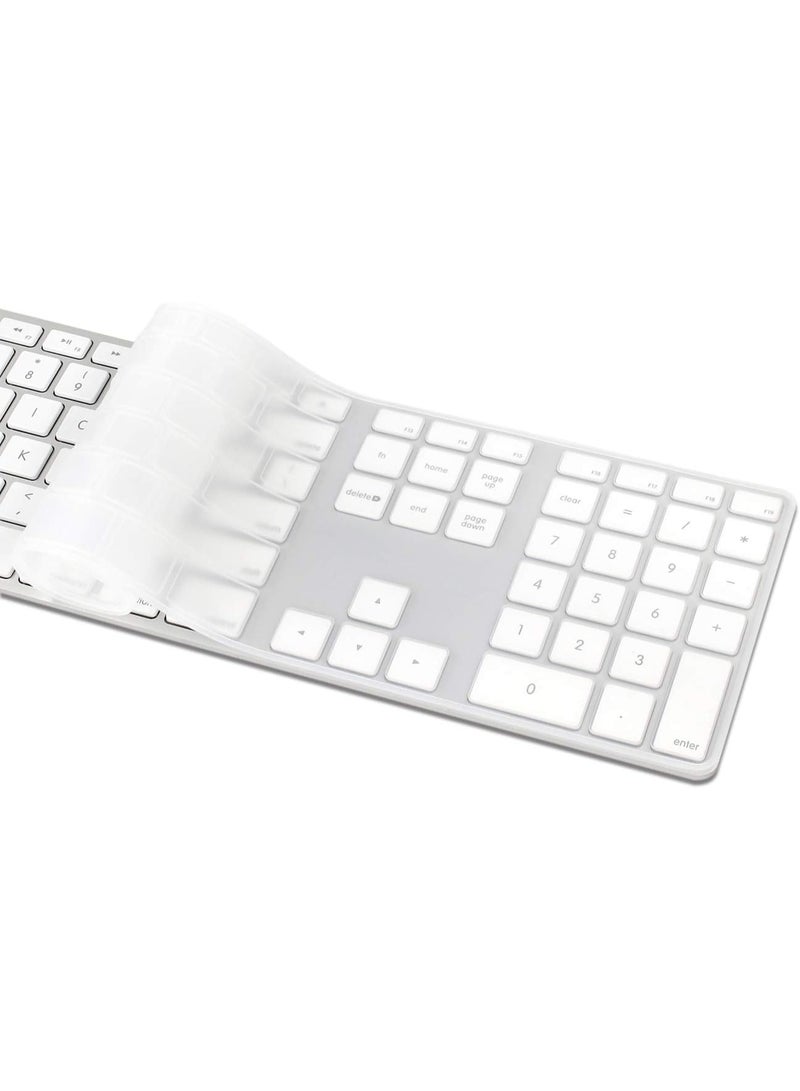 ProElife Keyboard Cover Skin for Apple Wired USB Keyboard with Numeric Keypad (A1243, Model MB110LL/B, NOT FIT Magic Keyboard) Ultra Thin Silicone Full Size Protector (Item Folded in Package) - Image 3