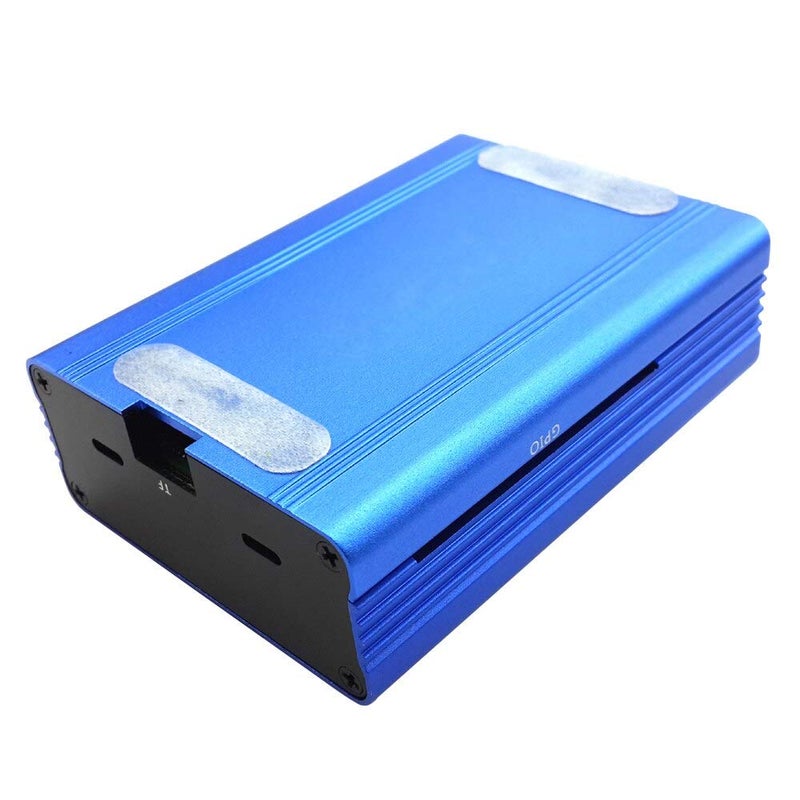 REES52 حافظة معدنية لراسبيري باي 4، حافظة من سبائك الألمنيوم لراسبيري باي 4 موديل B مع مروحة تبريد زرقاء - Image 3