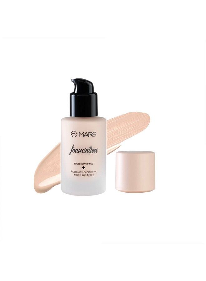 Mars High Coverage Liquid Foundation ; Blemish Free & Blendable Foundation For Makeup (40Ml) Shade01 - Image 2