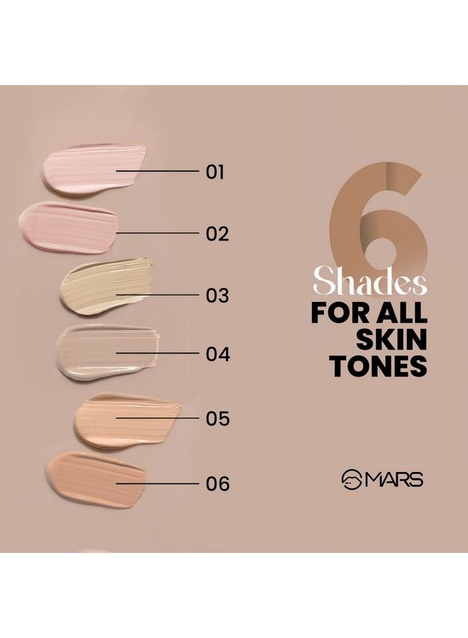 Mars High Coverage Liquid Foundation ; Blemish Free & Blendable Foundation For Makeup (40Ml) Shade01 - Image 5